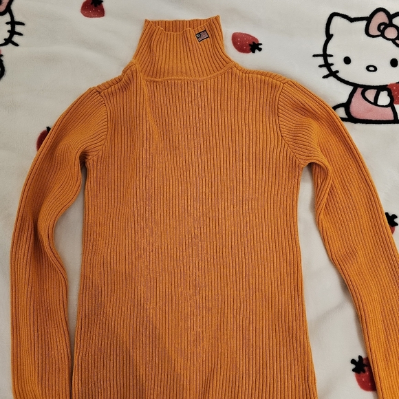 Orange Ralph Lauren Polo Jeans Co 100% cotton made in Hong Kong long sleeve top - Picture 3 of 6